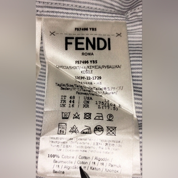 FENDI CAMICIA SHIRT - Picture 9 of 12